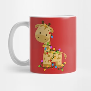 Christmas Giraffee is trying Mug